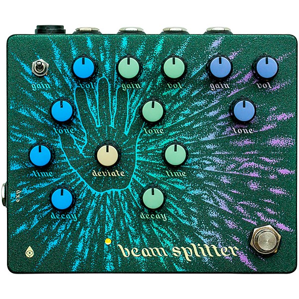 Old Blood Noise Endeavors Beam Splitter Automatic Triple Tracker Distortion Effects Pedal Green