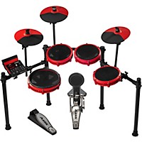 Alesis Nitro Max 8-Piece Electronic Drum Set With Bluetooth and BFD Sounds Red