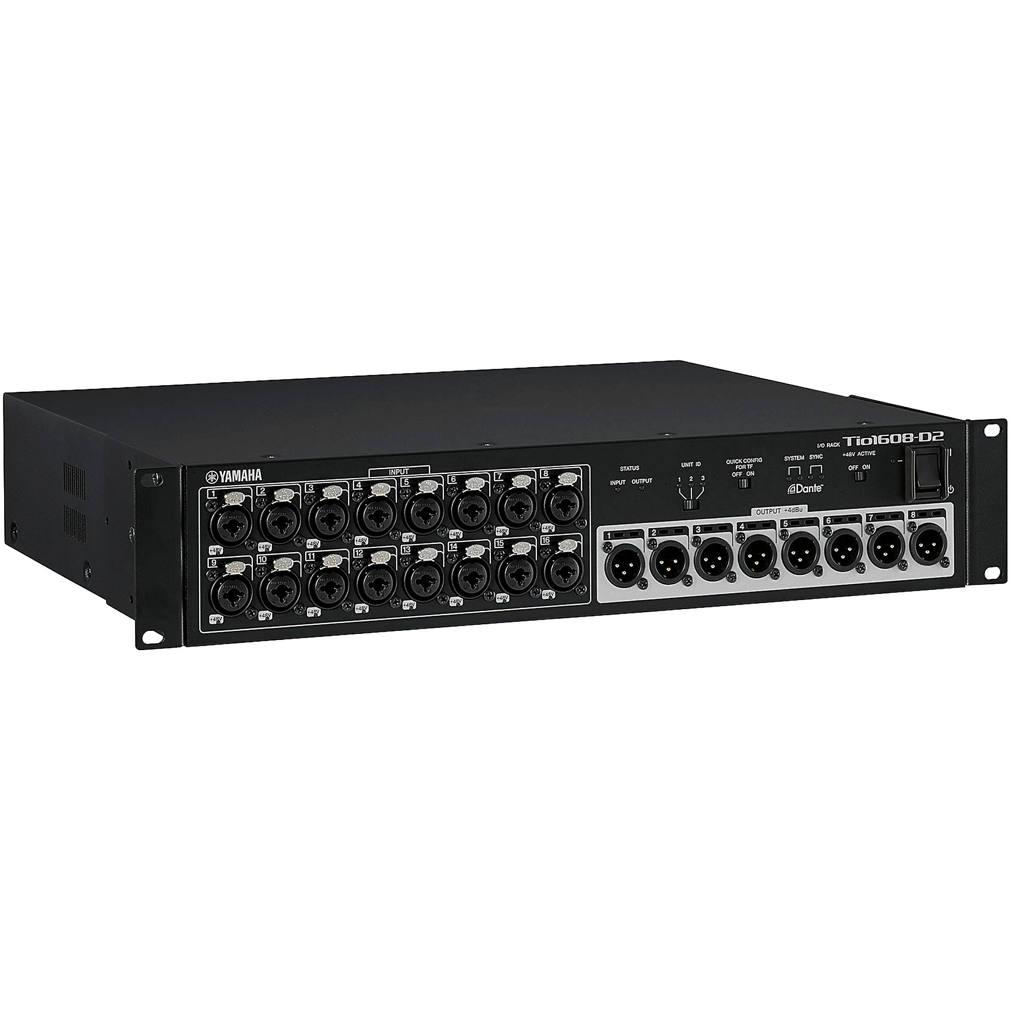 Yamaha Tio1608-D2 16-Input, 8-Output Dante Stagebox for DM3