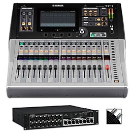 Yamaha TF1 16-Channel Digital Mixer With Tio1608-D2 Dante Stagebox and Cable