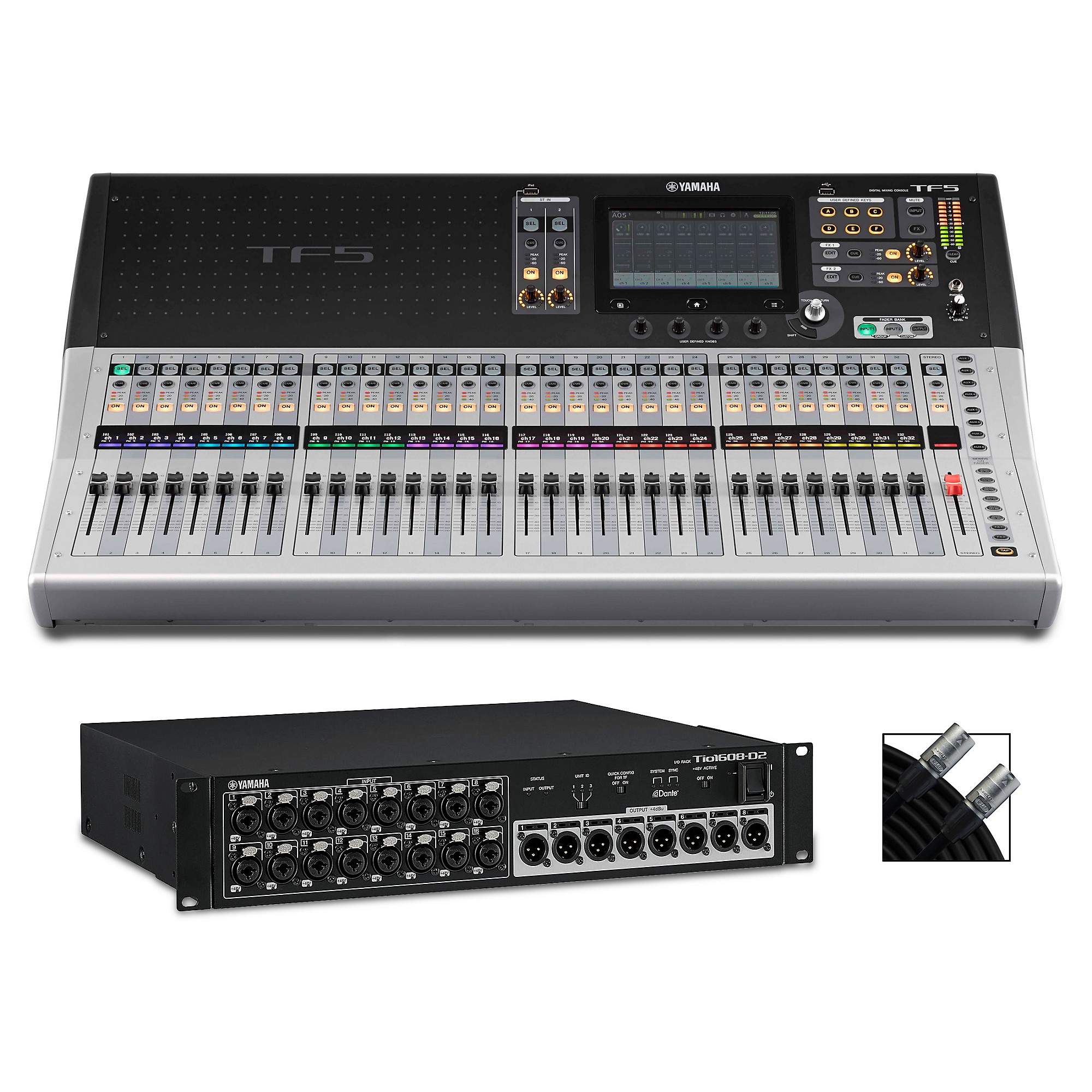Yamaha TF5 32-Channel Digital Mixer With Tio1608-D2 Dante Stagebox