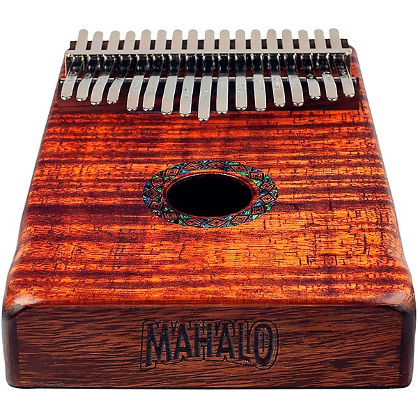 Mahalo Flame Koa Kalimba with Bag Walnut