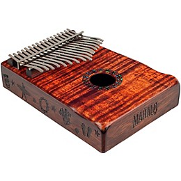 Mahalo Flame Koa Kalimba with Bag Walnut