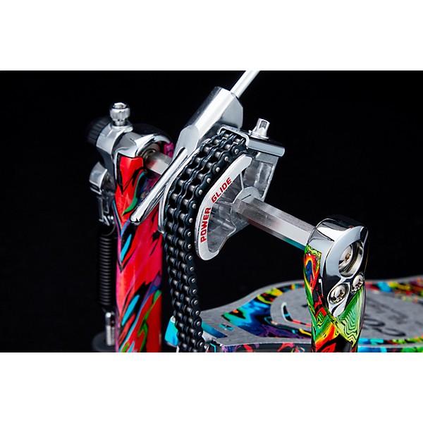 TAMA Limited-Edition 50th Anniversary Iron Cobra Power Glide Psychedelic Rainbow Double Pedal