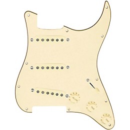 920d Custom Generation Loaded Pickguard For Strat With Aged White Pickups and Knobs and S5W-BL-V Wiring Harness Aged White