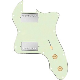 920d Custom 72 Thinline Tele Loaded Pickguard With Nickel Smoothie Humbuckers with Aged White Knobs Mint Green