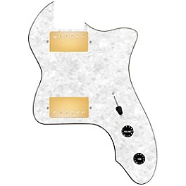 920d Custom 72 Thi... 920d Custom 72 Thinline Tele Loaded Pickguard With Gold Smoothie Humbuckers and Black Knobs White Pearl