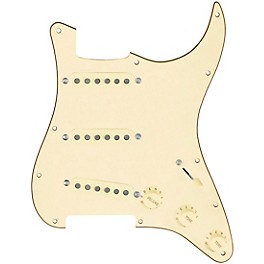 920d Custom Generation Loaded Pickguard for Strat With Aged White Pickups & Knobs, S5W Wiring Harness Aged White