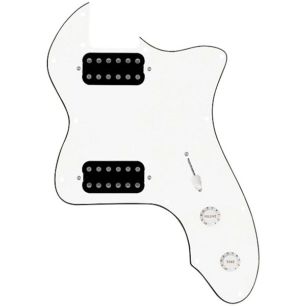 920d Custom 72 Thinline Tele Loaded Pickguard With Uncovered Smoothie Humbuckers with White Knobs White