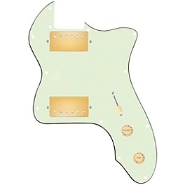 920d Custom 72... 920d Custom 72 Thinline Tele Loaded Pickguard With Gold Smoothie Humbuckers and Aged White Knobs Mint Green