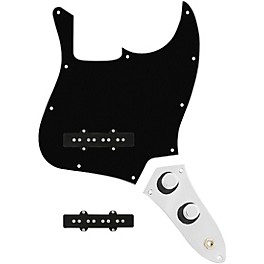 920D Custom Jazz Bass Loaded Pickguard With Drive (Hot) Pickups and JB-CON-CH-BK Control Plate Black
