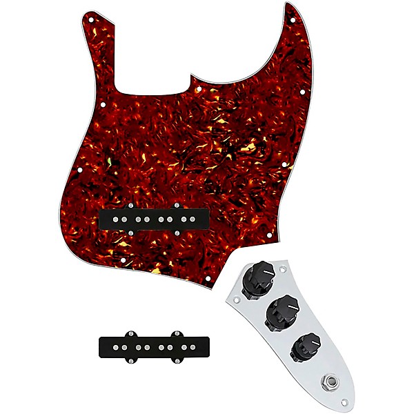 920d Custom Jazz Bass Loaded Pickguard With Drive (Hot) Pickups and JB-C Control Plate Tortoise