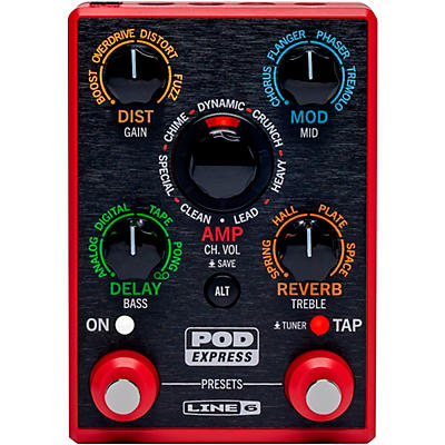 Line 6 Pod Express Guitar Effects Processor Red for sale