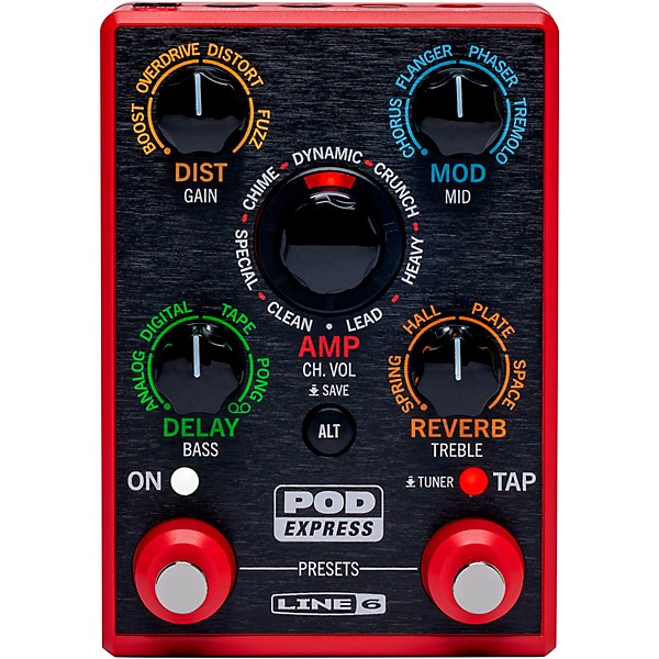 Line 6 POD Express Guitar Effects Processor Red