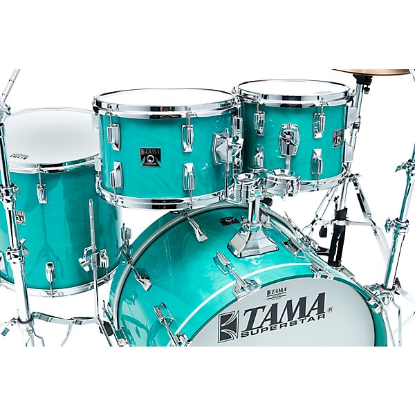 TAMA 50th Limited Superstar Reissue 4-Piece Shell Pack With 22" Bass Drum Aqua Marine