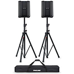 Alto Busker Battery-Powered PA Pair With Speaker Stands