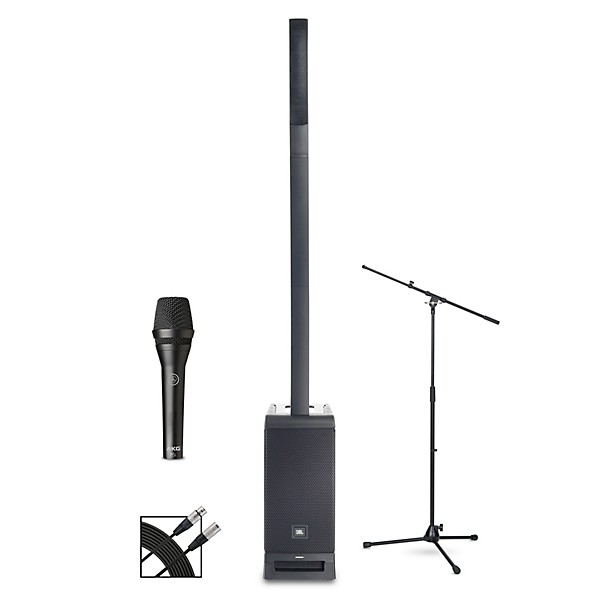 JBL IRX ONE Column Line Array Bundle With AKG P5i Microphone, Stand and Cable