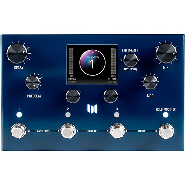 Meris MercuryX Modular Reverb System Effects Pedal Deep Blue