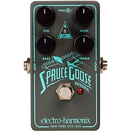 Electro-Harmonix Spruce Goose Overdrive Effects Pedal Grey and Teal