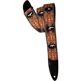 PRS Custom Jacquard Birds Fleur Guitar Strap Red 2 in. PRS Custom Jacquard Birds Fleur Guitar Strap Peach 2 in.