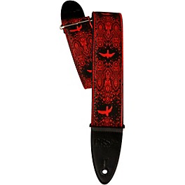 PRS Custom Jacquard Birds Fleur Guitar Strap Red 2 in. PRS Custom Jacquard Birds Fleur Guitar Strap Red 2 in.