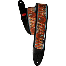 PRS Custom Jacquard Birds Wavelength Padded Guitar Strap Blue 2.4 in.