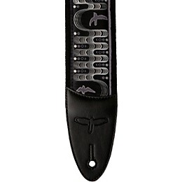 PRS Custom Jacquard Birds Wavelength Padded Guitar Strap Charcoal 2.4 in.