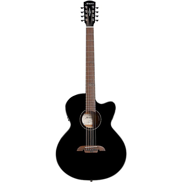 Alvarez ABT60CE 8-String Baritone Acoustic-Electric Guitar Black
