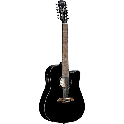Alvarez Ad60ce 12-String Dreadnought Acoustic-Electric Guitar Black for sale