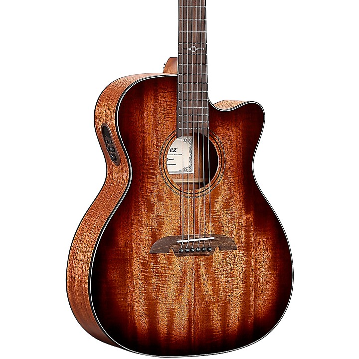 Alvarez AF66CE Folk-OM Acoustic-Electric Guitar Shadow Burst