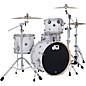 DW DWe Wireless Acoustic-Electronic Convertible 4-Piece Drum Set Bundle With 20" Bass Drum, Cymbals and Hardware Finish Ply White Marine Pearl thumbnail