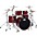 ... DW DWe Wireless Acoustic-Electronic Convertible 5-Piece Drum Set Bundle With 22" Bass Drum, Cymbals and Hardware Lacquer Custom Specialty Black Cherry Metallic