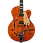 Gretsch Guitars G6120TGQM-56 Limited-Edition Quilt Classic Chet Atkins Hollowbody Electric Guitar Roundup Orange Stain thumbnail