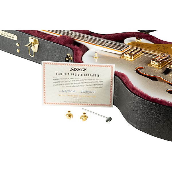 Gretsch Guitars G6136TG-OR Limited-Edition Orville Peck Falcon With String-Thru Bigsby Electric Guitar Oro Sparkle