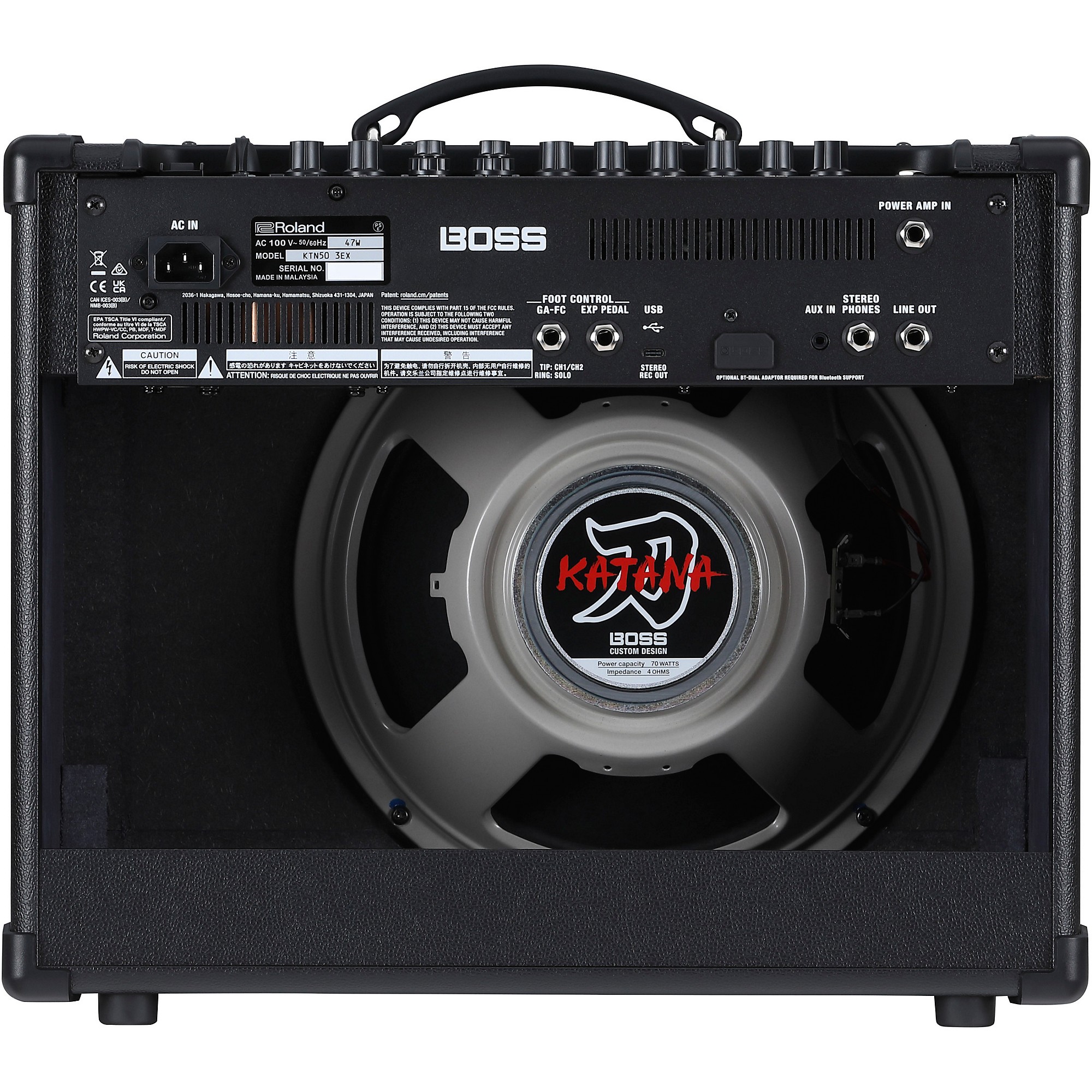 BOSS Katana-50 EX Gen 3 50W 1x12 Guitar Combo Amplifier Black