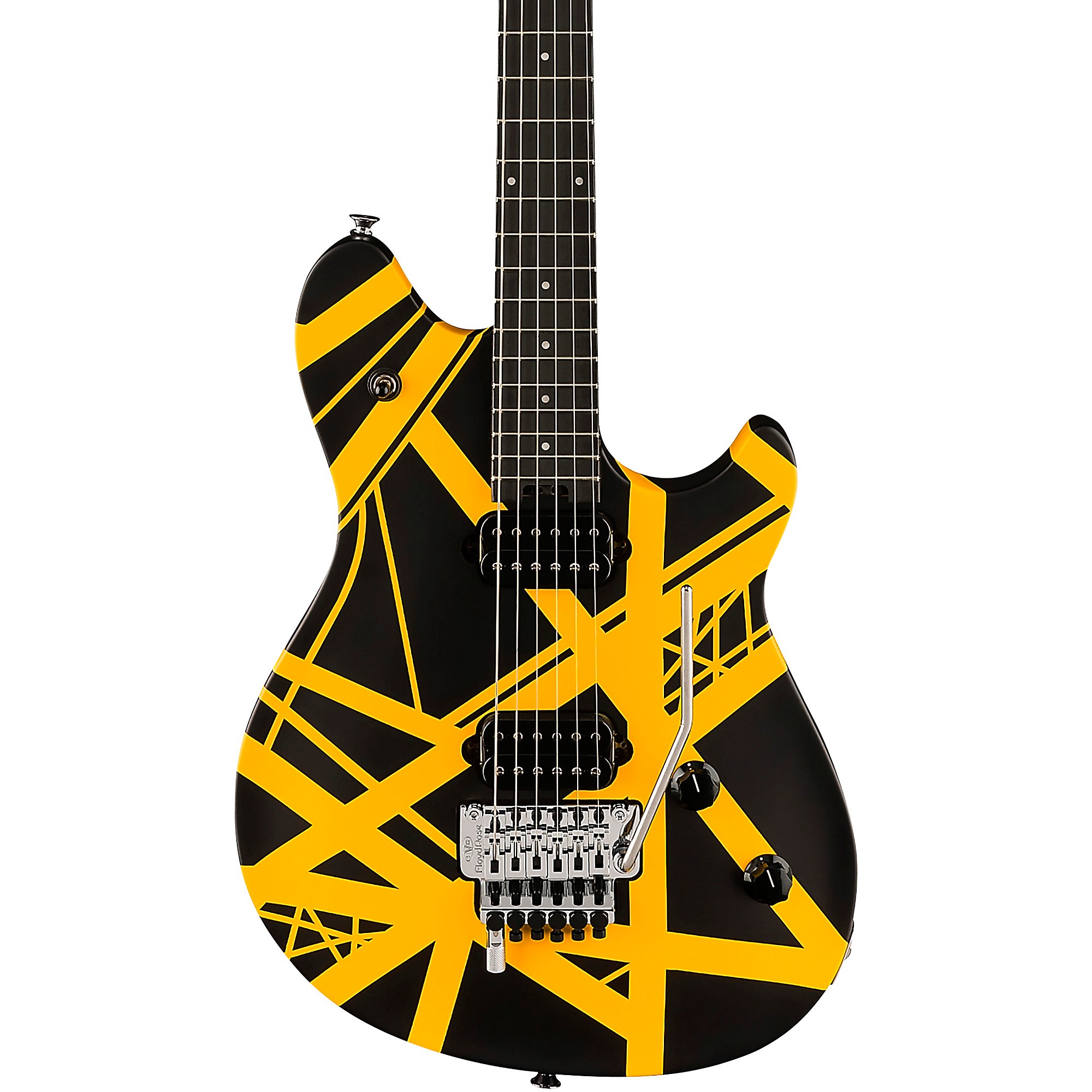EVH Wolfgang Special Satin Striped Electric Guitar Satin Black and 