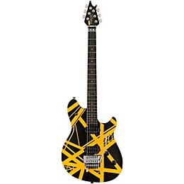 EVH Wolfgang Special Satin Striped Electric Guitar Satin Black and Yellow