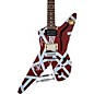 EVH Striped Shark Electric Guitar Burgundy Red and Silver thumbnail