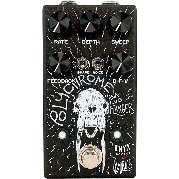 Walrus Audio Polychrome Analog Flanger Effects Pedal - Onyx Edition Black