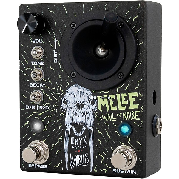 Walrus Audio Melee Wall of Noise Reverb and Distortion Effects Pedal - Onyx Edition Black