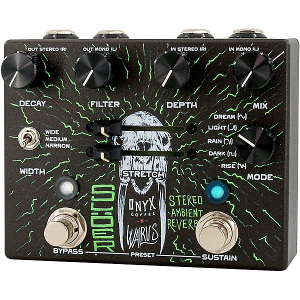 Walrus Audio SLOER Stereo Ambient Reverb Effects Pedal Onyx Edition Black