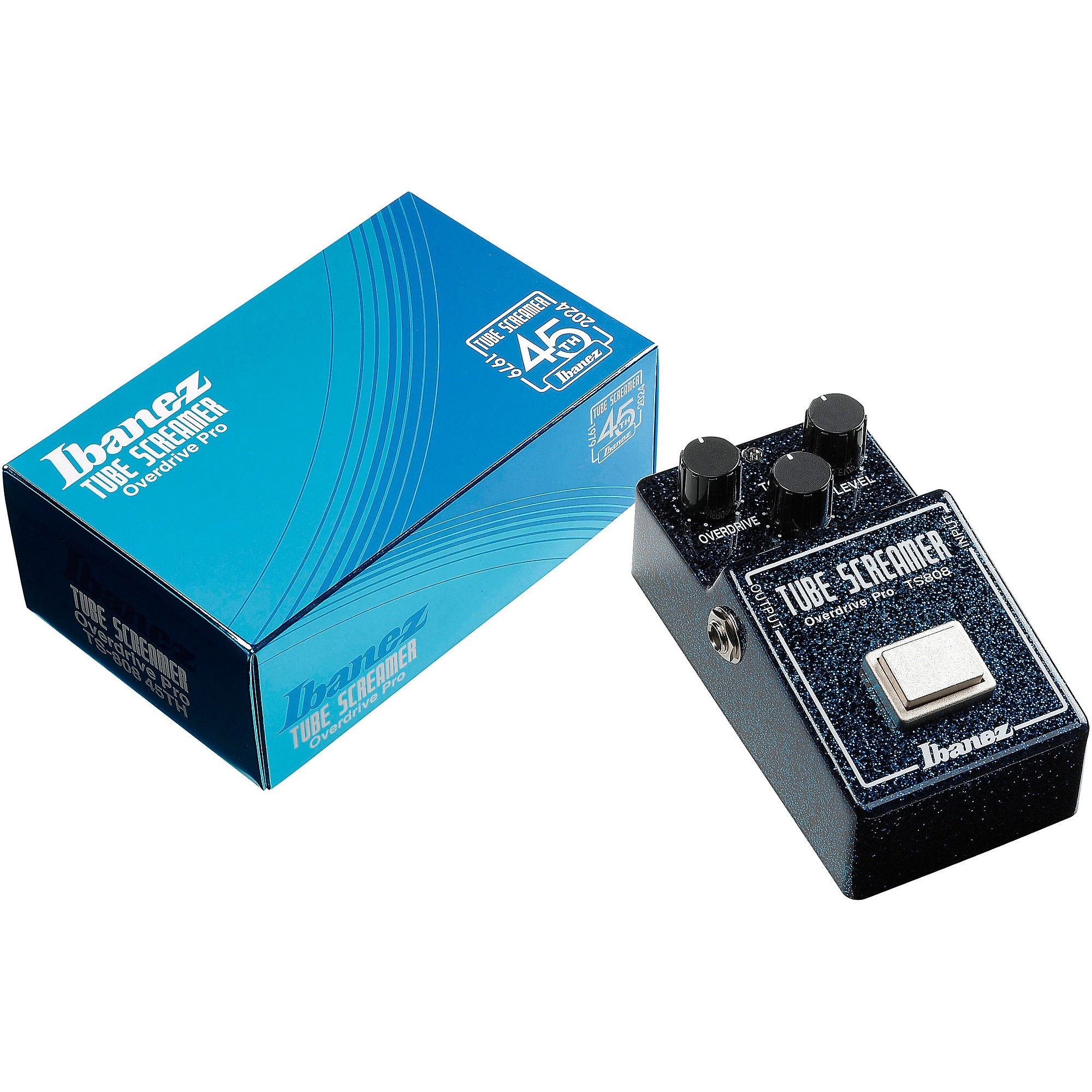 Ibanez 45th Anniversary TS808 Tube Screamer Effects Pedal Blue Sparkle