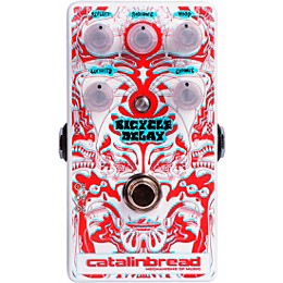 Catalinbread Bicycle Delay 3D Effects Pedal With 3D Glasses Red and White