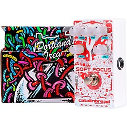 Catalinbread Soft Focus Shoegaze Plate Reverb 3D Effects Pedal with 3D Glasses Red and White