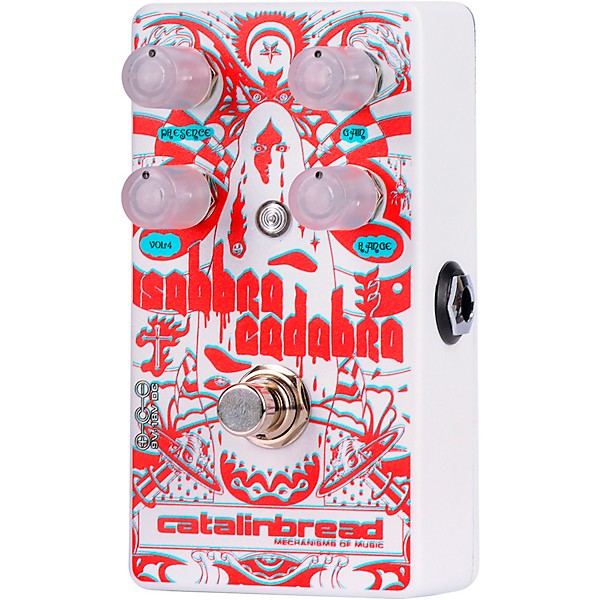Catalinbread Sabbra Cadabra Distortion 3D Effects Pedal with 3D Glasses Red and White