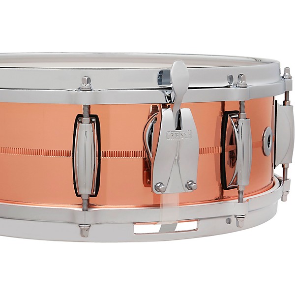 Gretsch Drums USA C2 2mm Polished Copper 8 Lug Snare Drum 14 x 5 in.