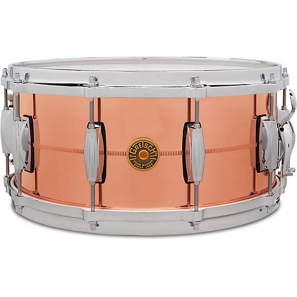 Gretsch Drums USA C2 2mm Polished Copper 10 Lug Snare Drum 14 x 6.5 in.