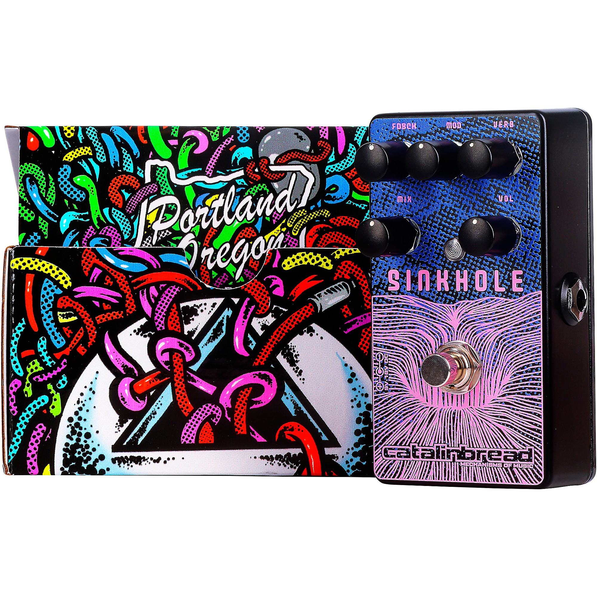 Catalinbread Sinkhole Ethereal Reverb Effects Pedal Blue and