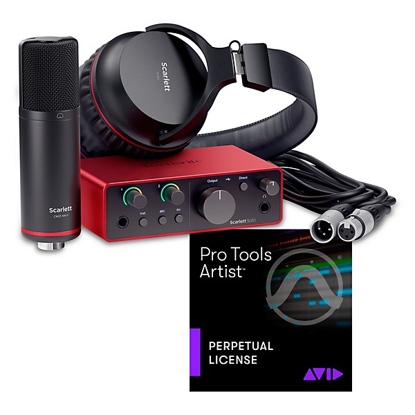 Focusrite Scarlett Studio Pack (Gen 4) with AVID Pro Tools Artist Perpetual License Solo Studio Pack