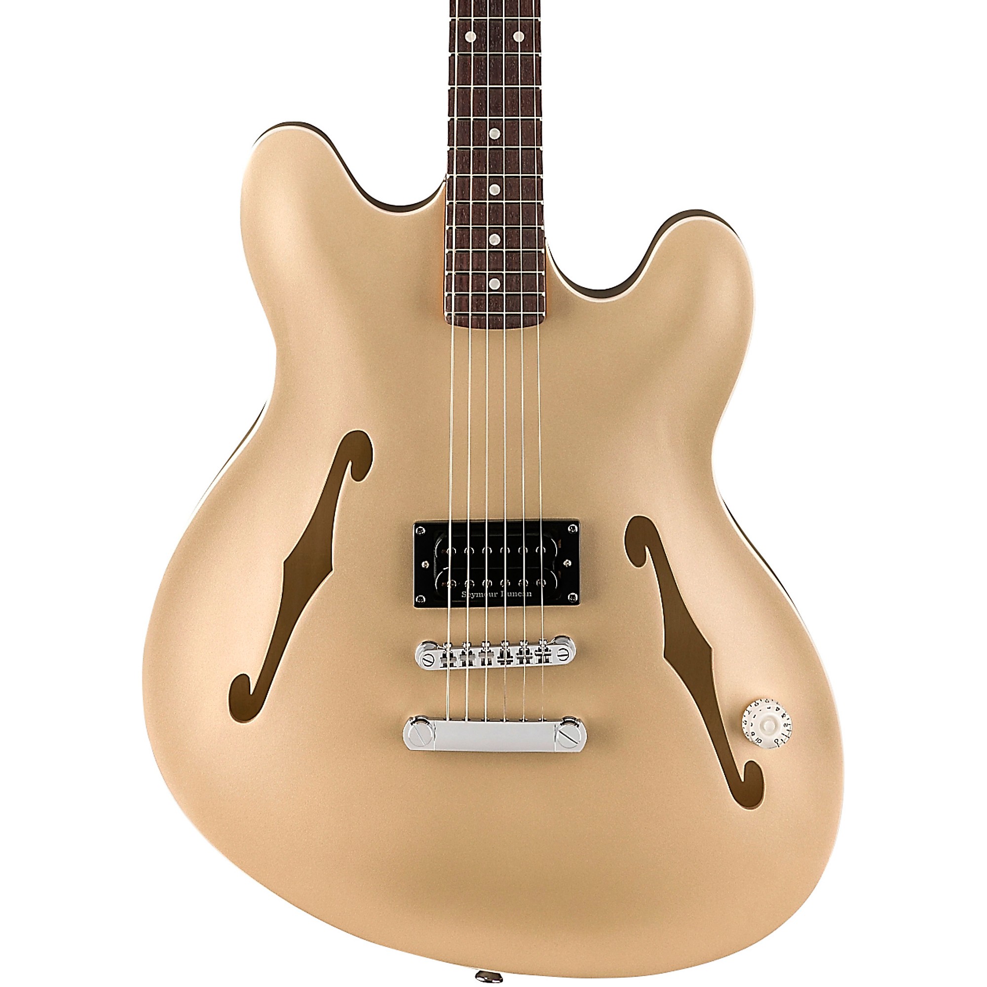 Fender Tom DeLonge Starcaster Electric Guitar Satin Shoreline Gold